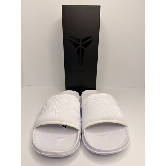 New | Nike Kobe Off Court Slides | Triple White IF2870-100 | Men\'s Size 10 main image 4